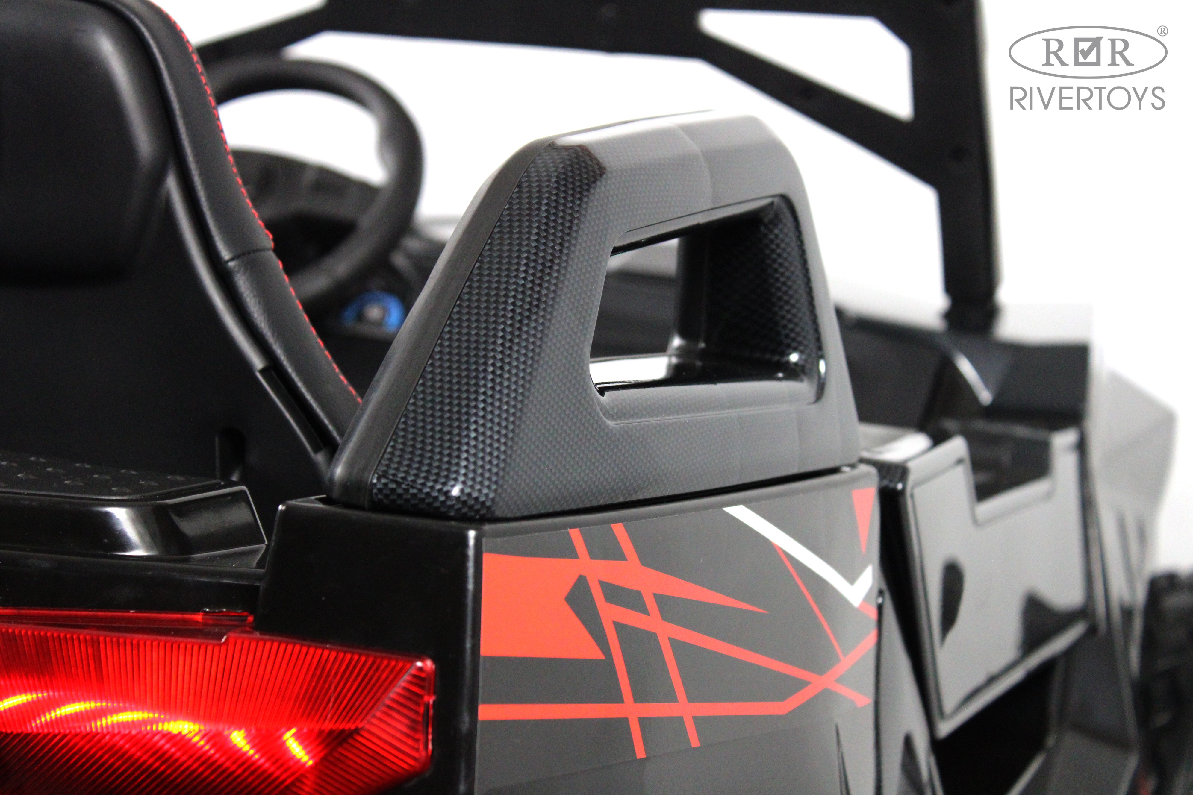 Электромобиль RIVERTOYS A707AA-LUX-NEW-BLACK-CARBON С пультом ДУ - фото 17