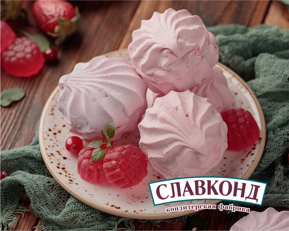 Зефир с кусочками Малина 1 кг Тверской кондитер в форме куполов - фото 2