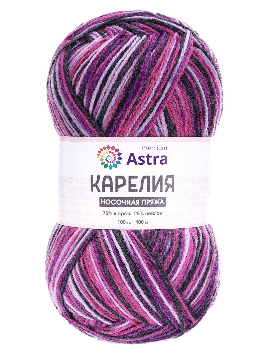 Пряжа для вязания носочная Astra Premium 100г 400м 2шт - фото 6