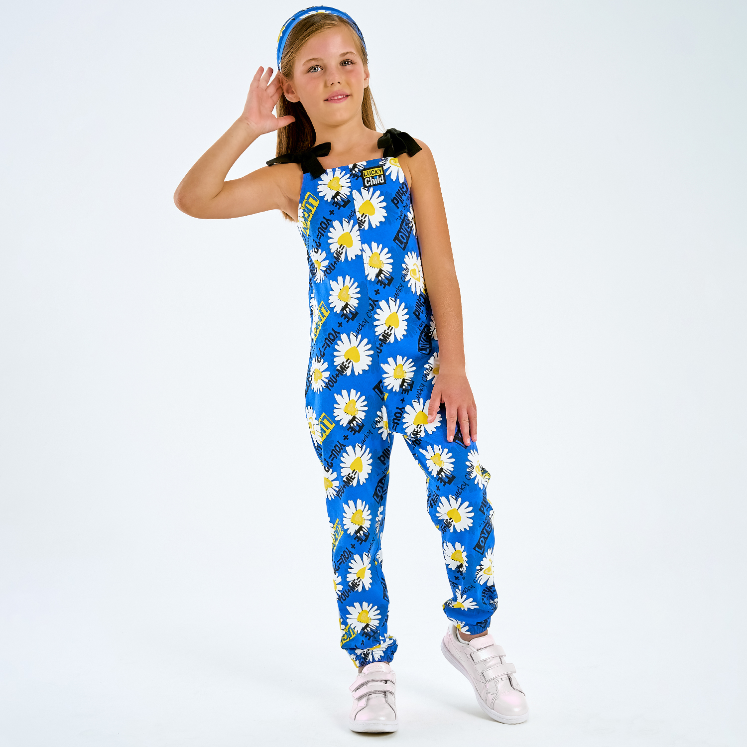 Комбинезон Lucky Child 143-30К/ромашки/2-12 - фото 1