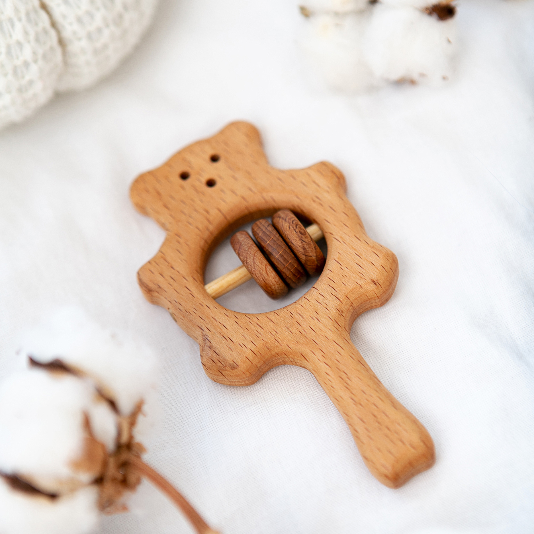 Игрушка Mag Wood погремушка Мишутка - фото 4