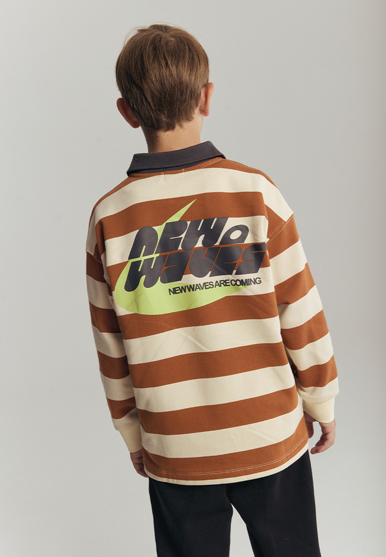 Cвитшот-поло artie W25K03T-1356M/Молочно-коричневый - фото 2