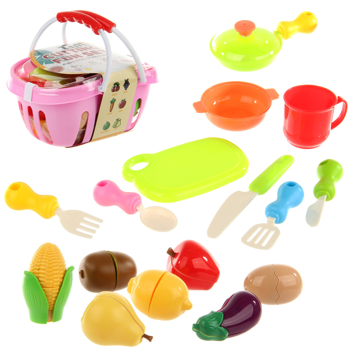 Игровой набор Veld Co тележки и корзинки, прилавок, касса, продукты - фото 2