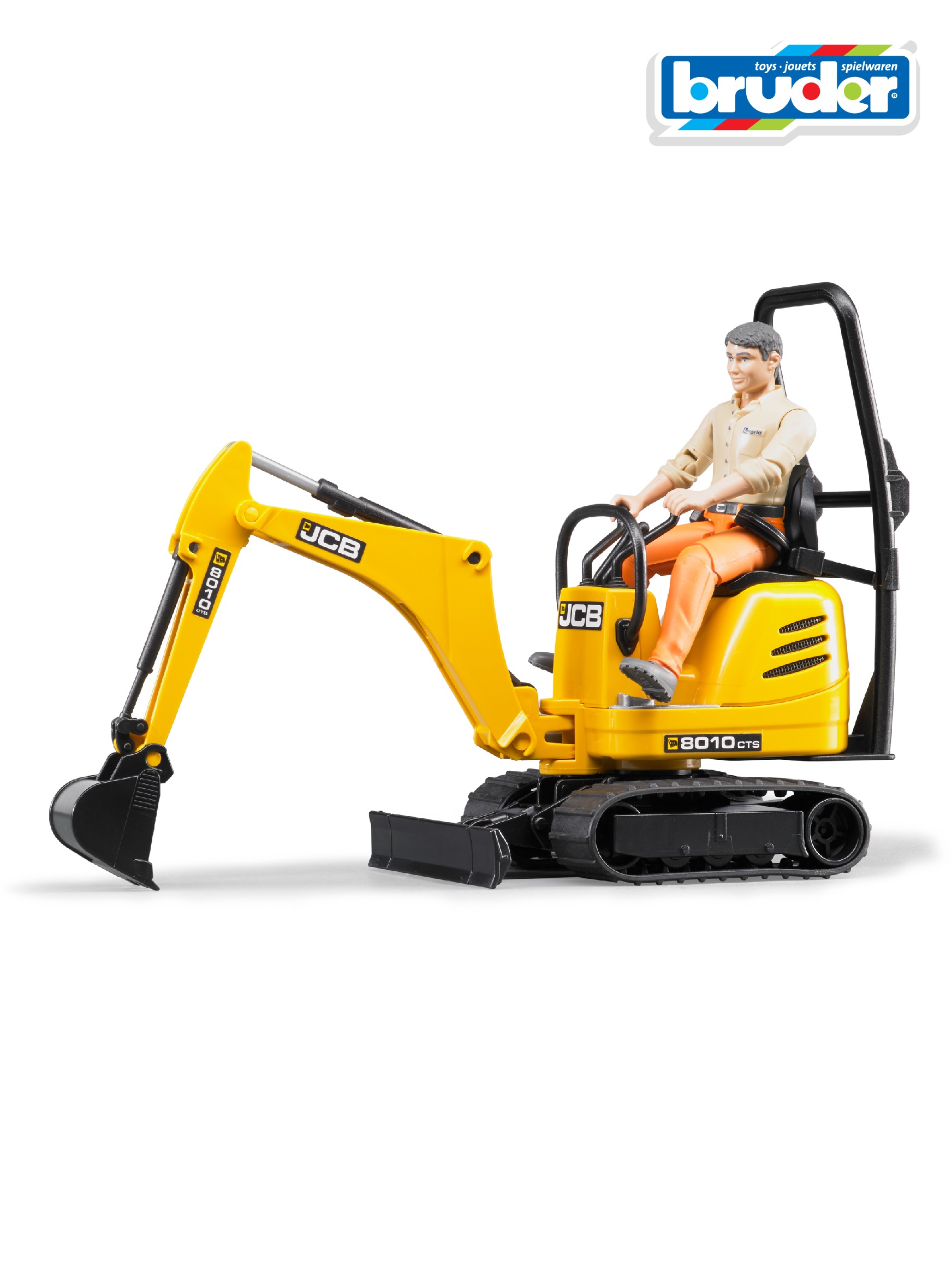 Экскаватор Bruder JCB 8010 CTS мини и рабочий 62-002 - фото 1