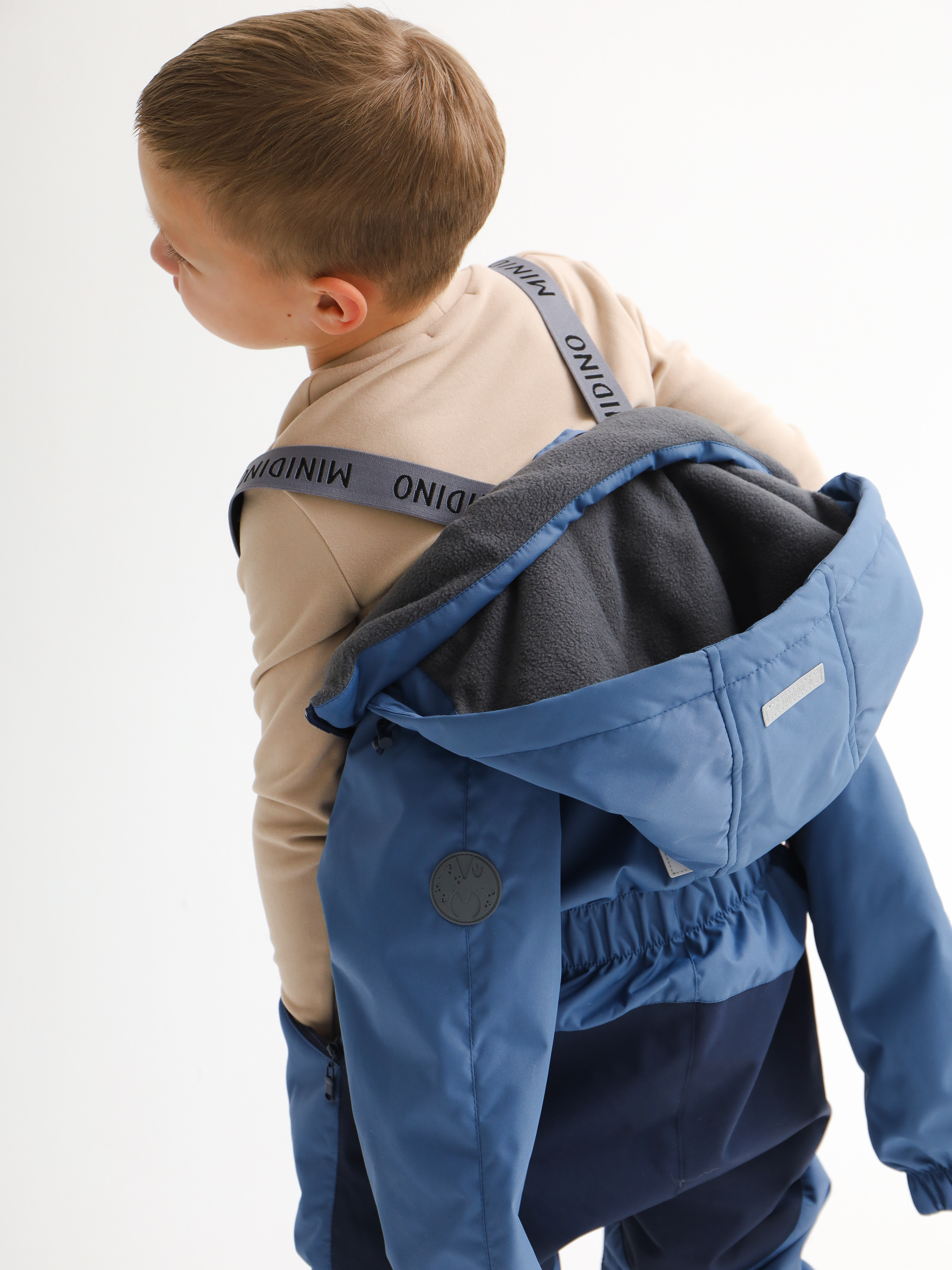 Комбинезон MINIDINO B-VO-Kmb-102/1Комбинезон демисезонный 3.0 деним детский - фото 9