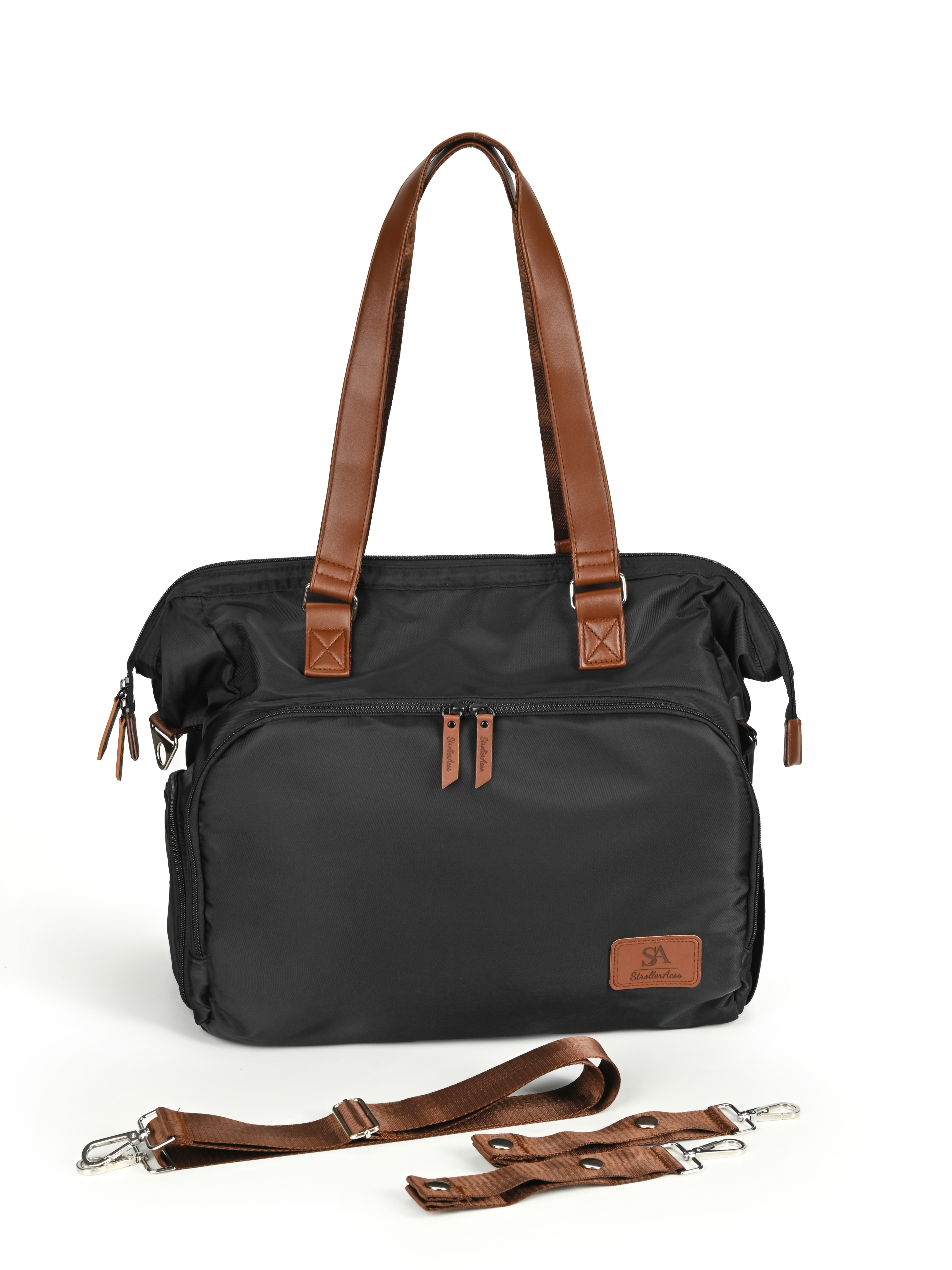 Сумка на ручку коляски StrollerAcss Сумка для мамы и малыша SA1/Черный - фото 19