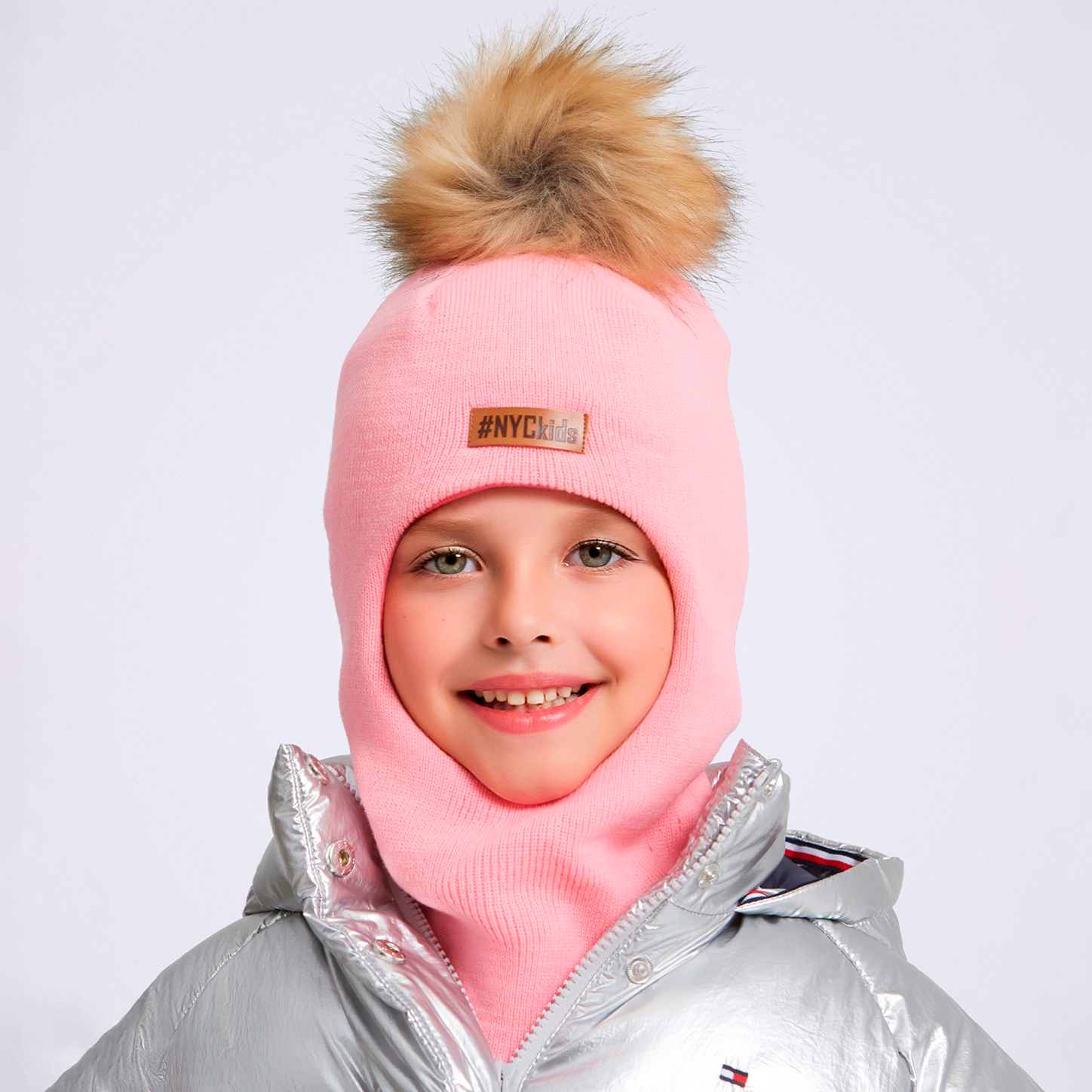 Шапка-шлем KUBRIO KU-H-305-FurBubonHELMwin-Pink - фото 1