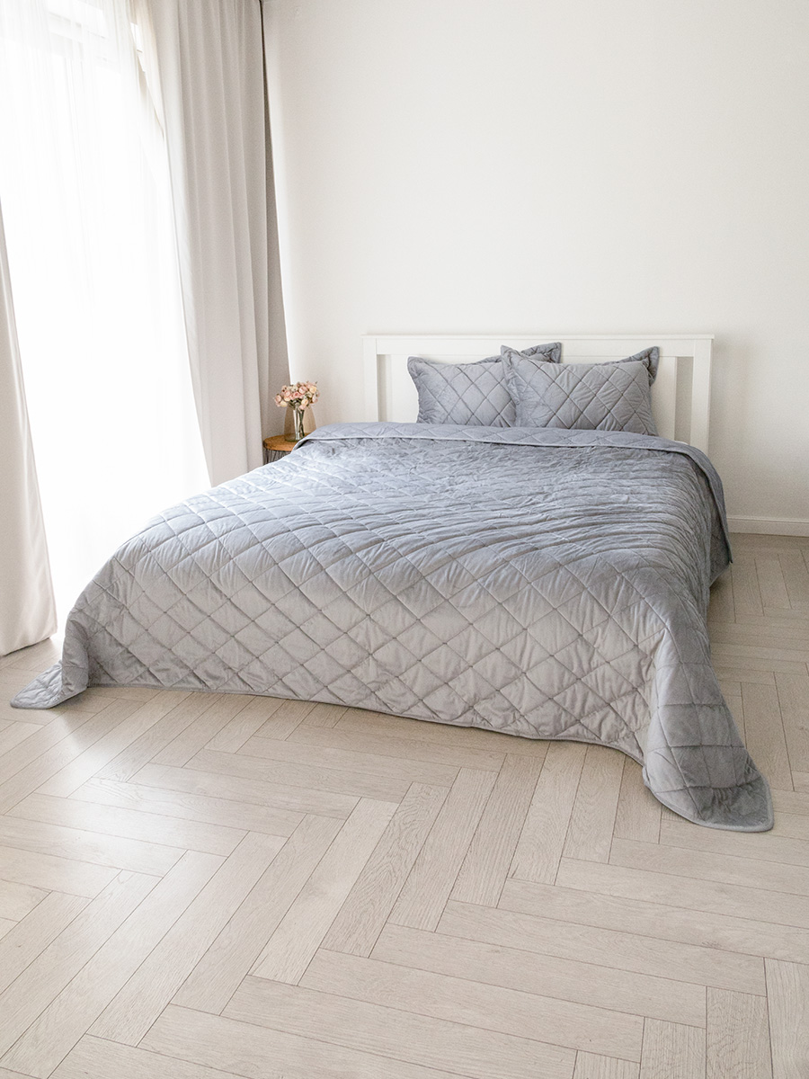 Покрывало DeNASTIA 240 x 240 см велюр - фото 7