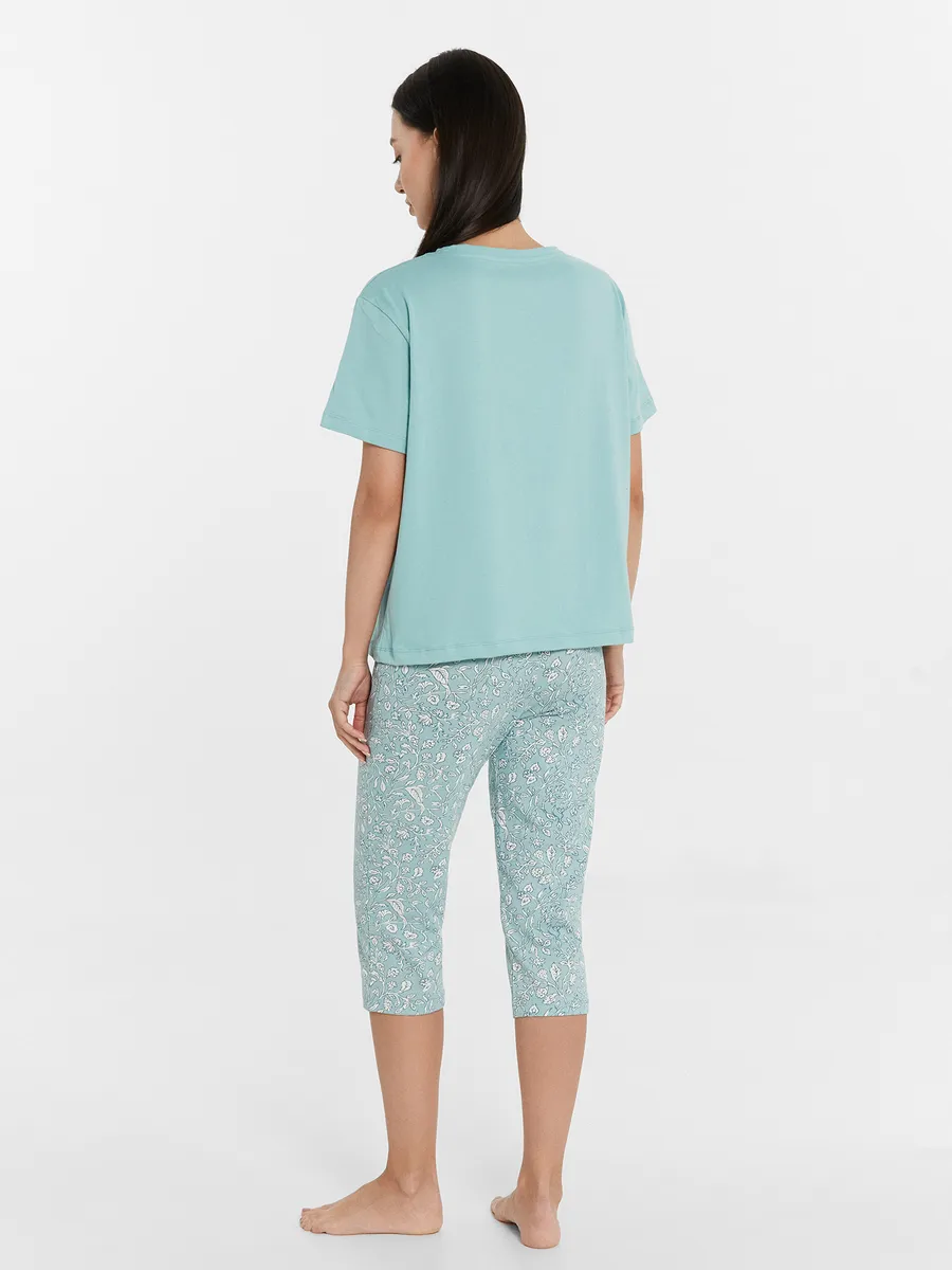 Пижама Mark Formelle (Марк Формэль) 592370/пыльная бирюза +узоры на пыльной бирюзе - фото 7