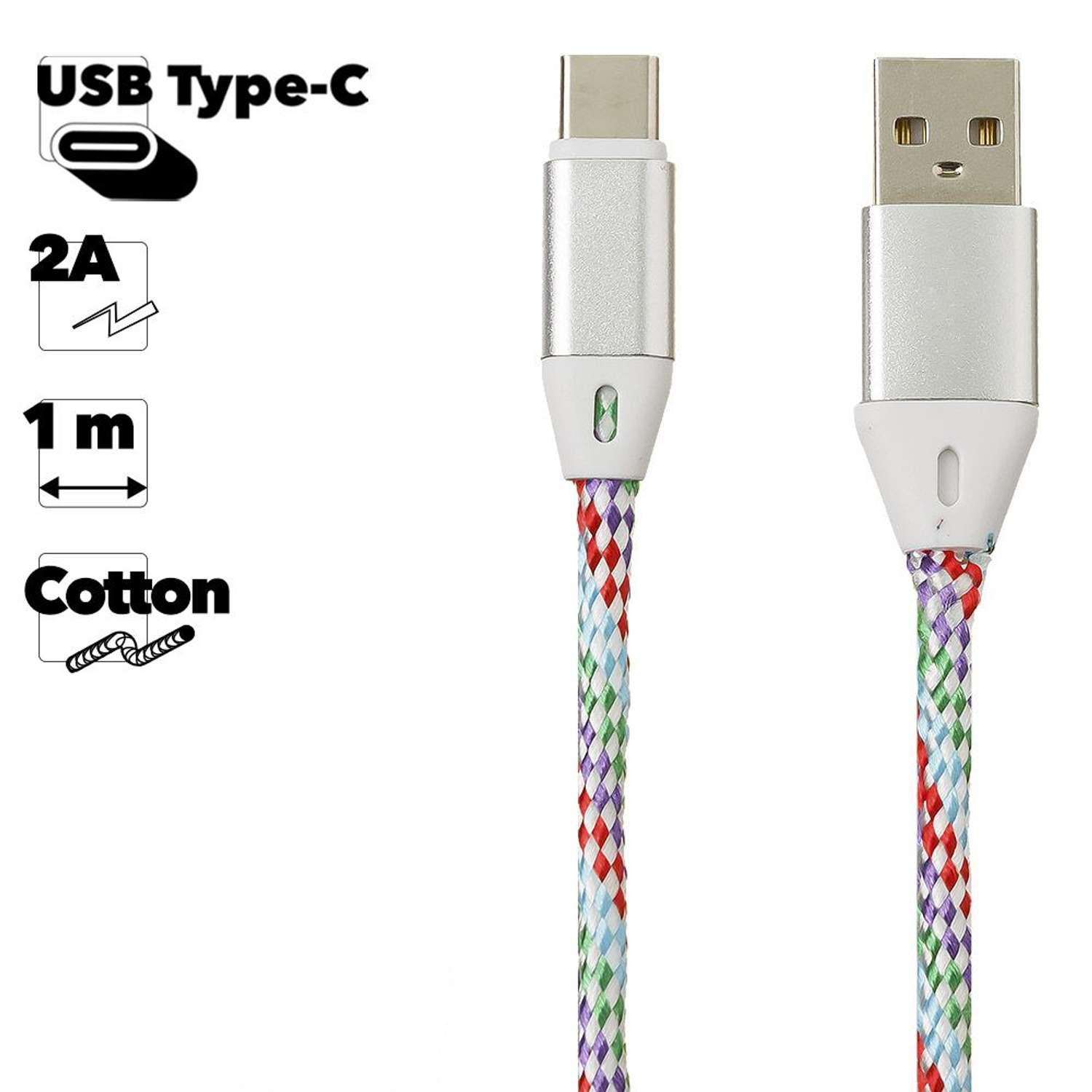 USB кабель Liberty Project Type-C оплетка и металлические разъемы 1м Синий - фото 4