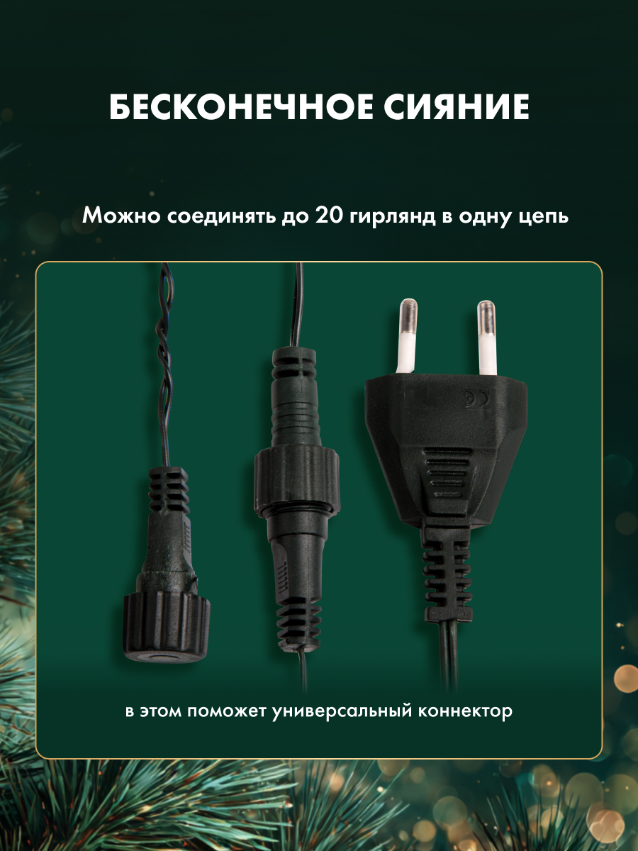 Светодиодная гирлянда NEON-NIGHT 18 мм с эффектом смены цветов RGB - фото 4