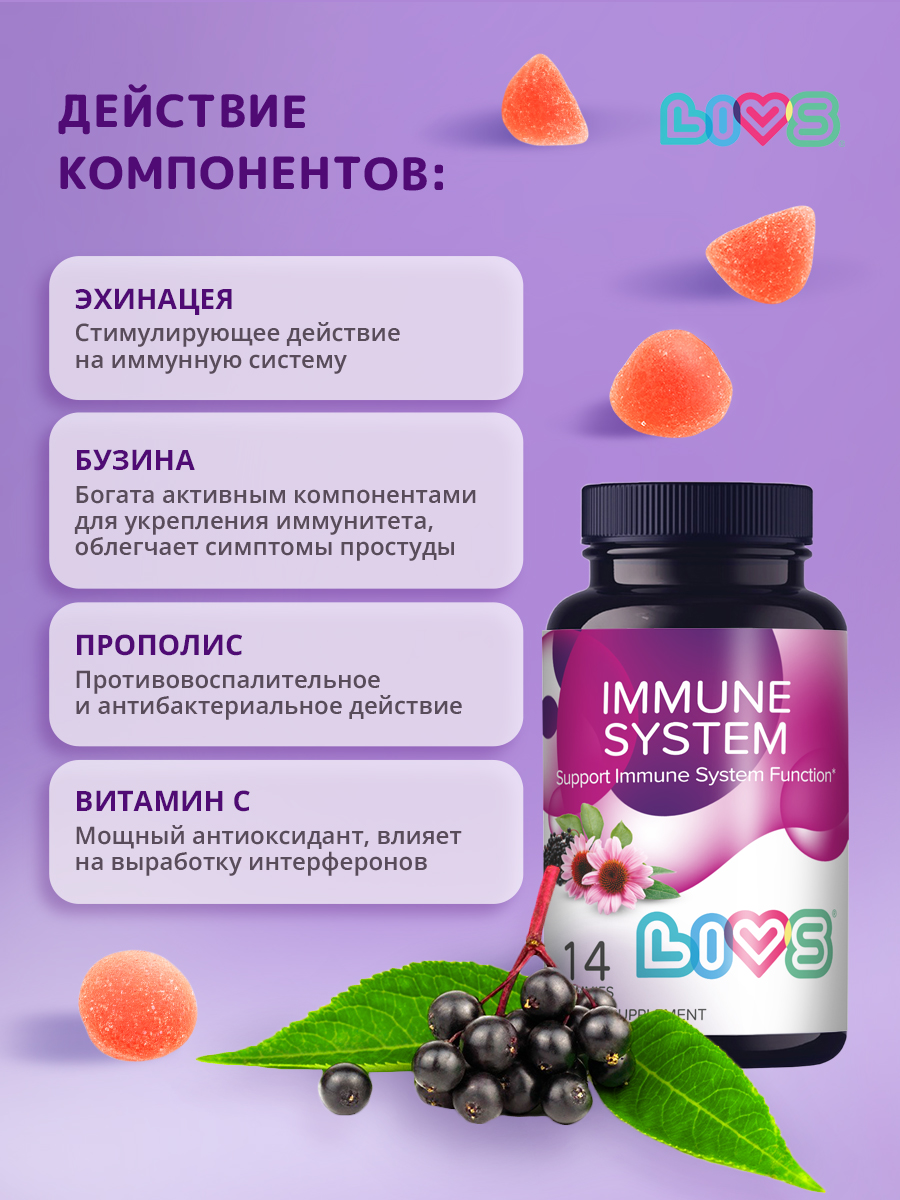 Комплекс LIVS витамины для иммунитета с витамином С - фото 3
