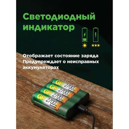 Акк. и зарядные устройства GP B4D45/210HCE-2B4
