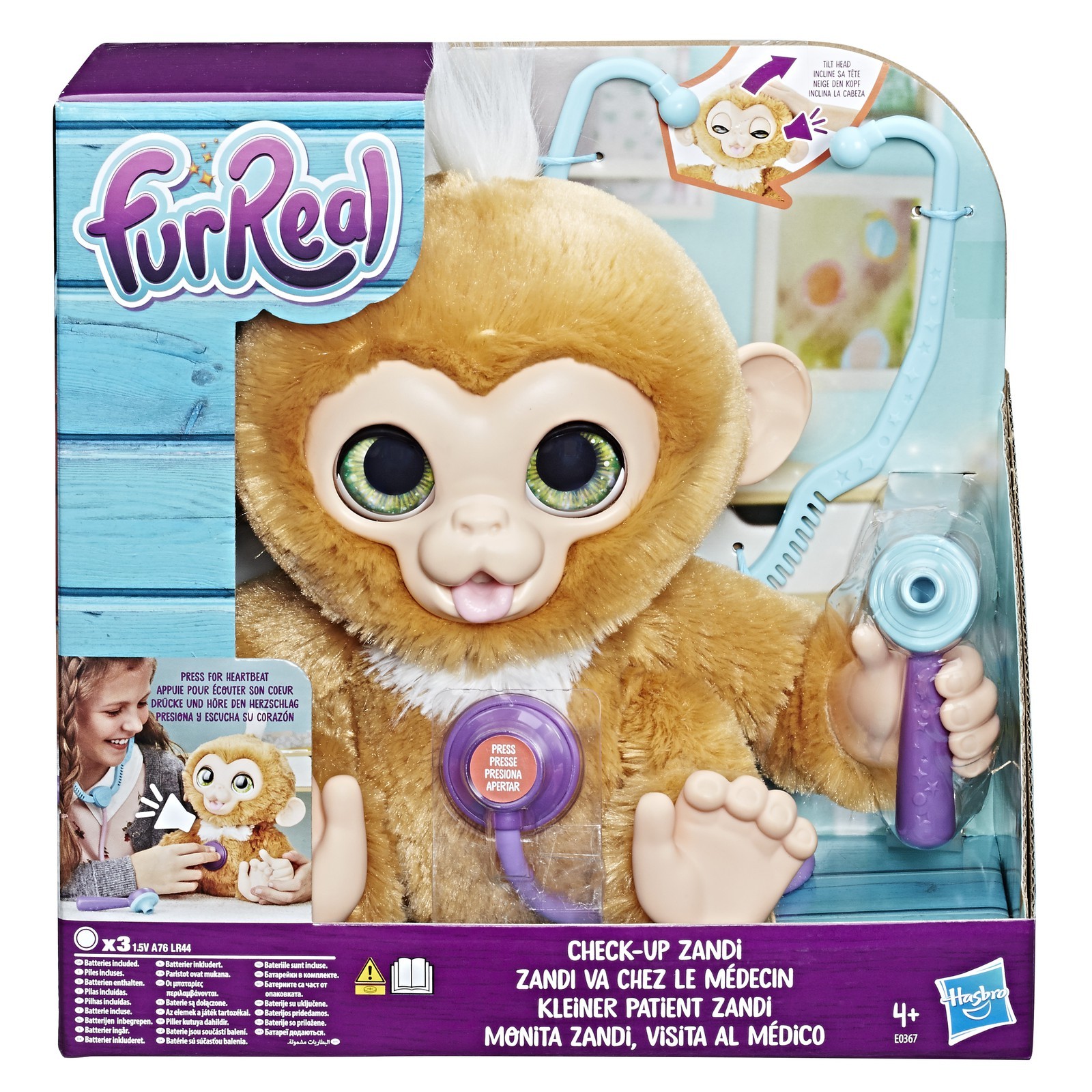 Игрушка мягкая FurReal Friends Вылечи обезьянку E0367EU4 - фото 2
