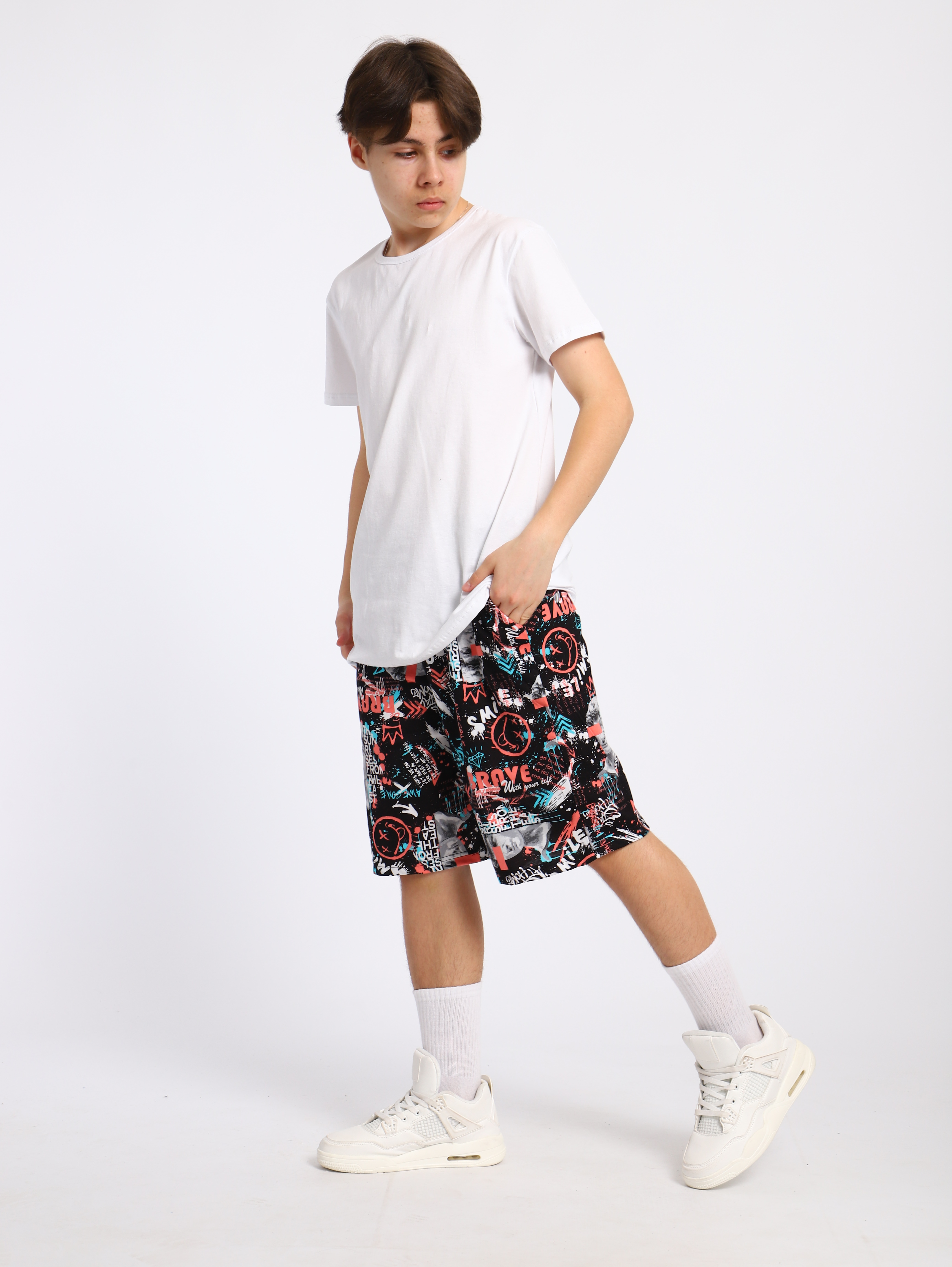 Шорты ЛАДОШКИ Шорты Федор черный граффити - фото 7