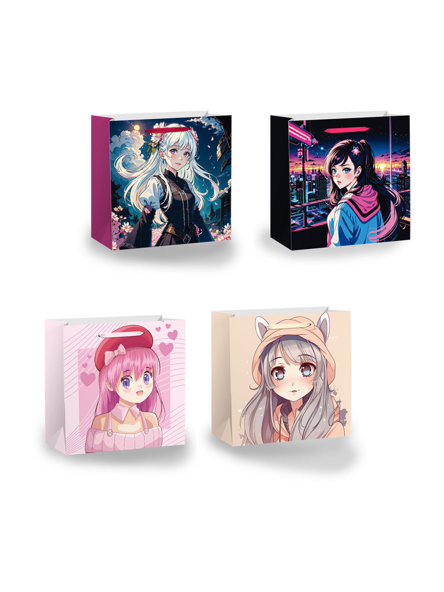 Пакет подарочный Золотая сказка для упаковки подарка на день рождения набор 4 штуки - фото 2