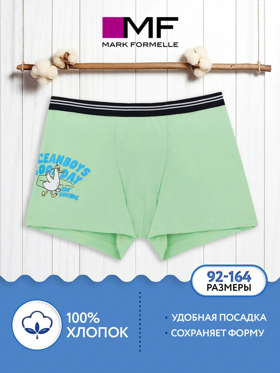 Трусы Mark Formelle (Марк Формэль) 413345/свежая мята +печать - фото 2