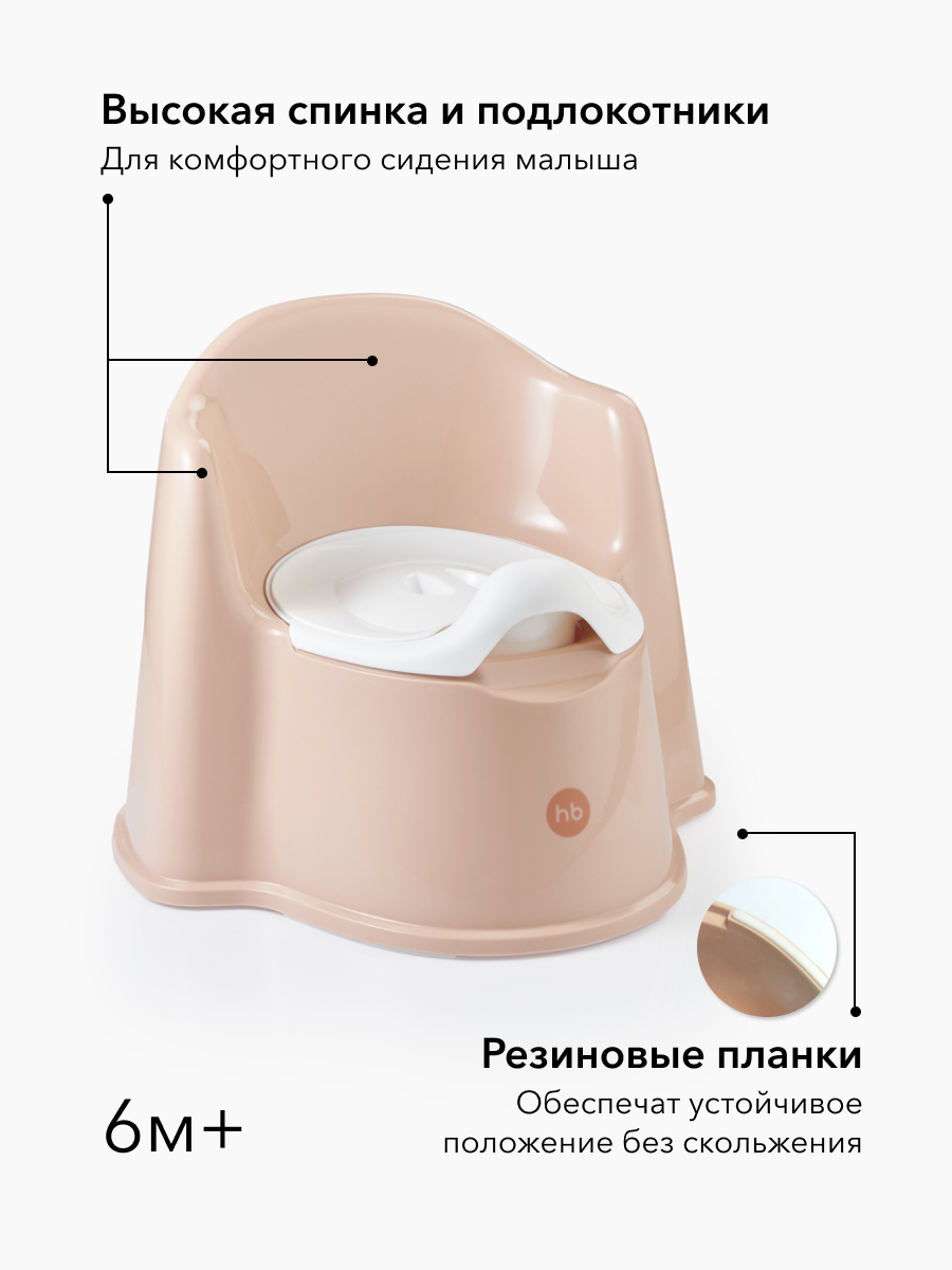 Горшок Happy Baby Zozzy бежевый - фото 2