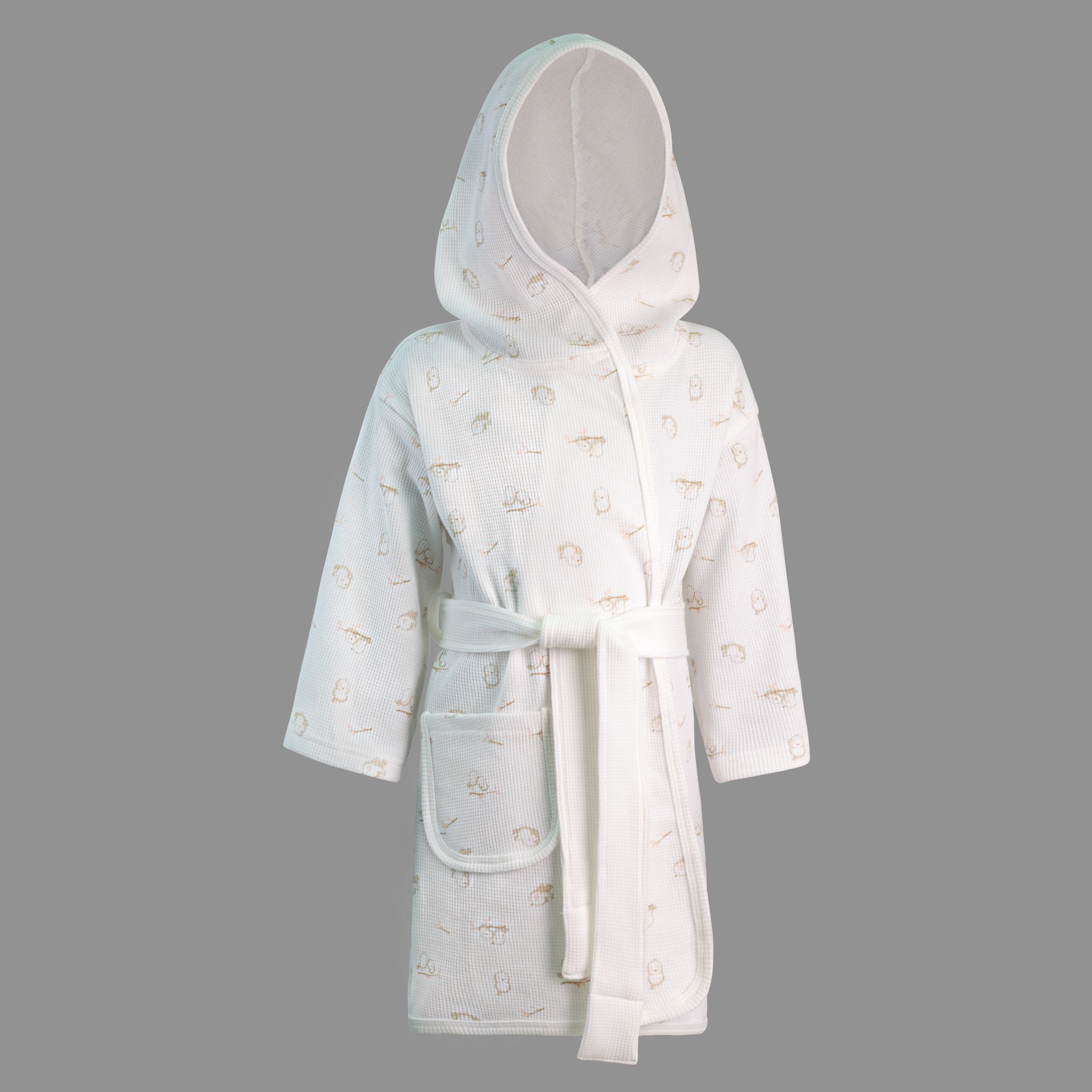 Халат Фабрика Бамбук M030505KV/134NA/птички_молочный - фото 1