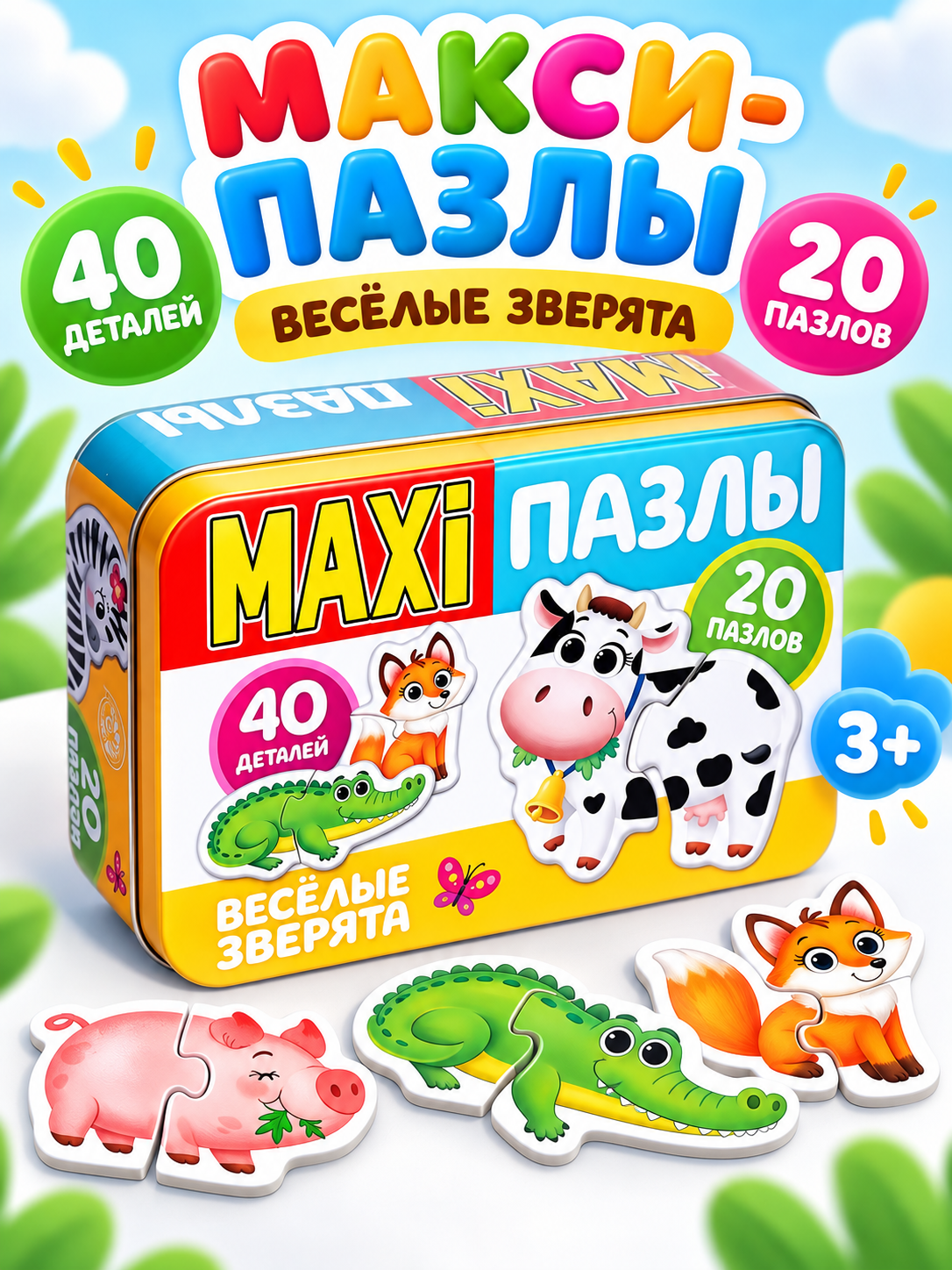 Пазл деревянный Puzzle Time MAXI - фото 1