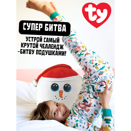 Мягкая игрушка-сквиш TY Флурри снеговик