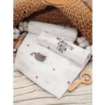 Изображение товара Пелёнка inlovery Киты/сердечки муслин 130x90 см 2 шт.