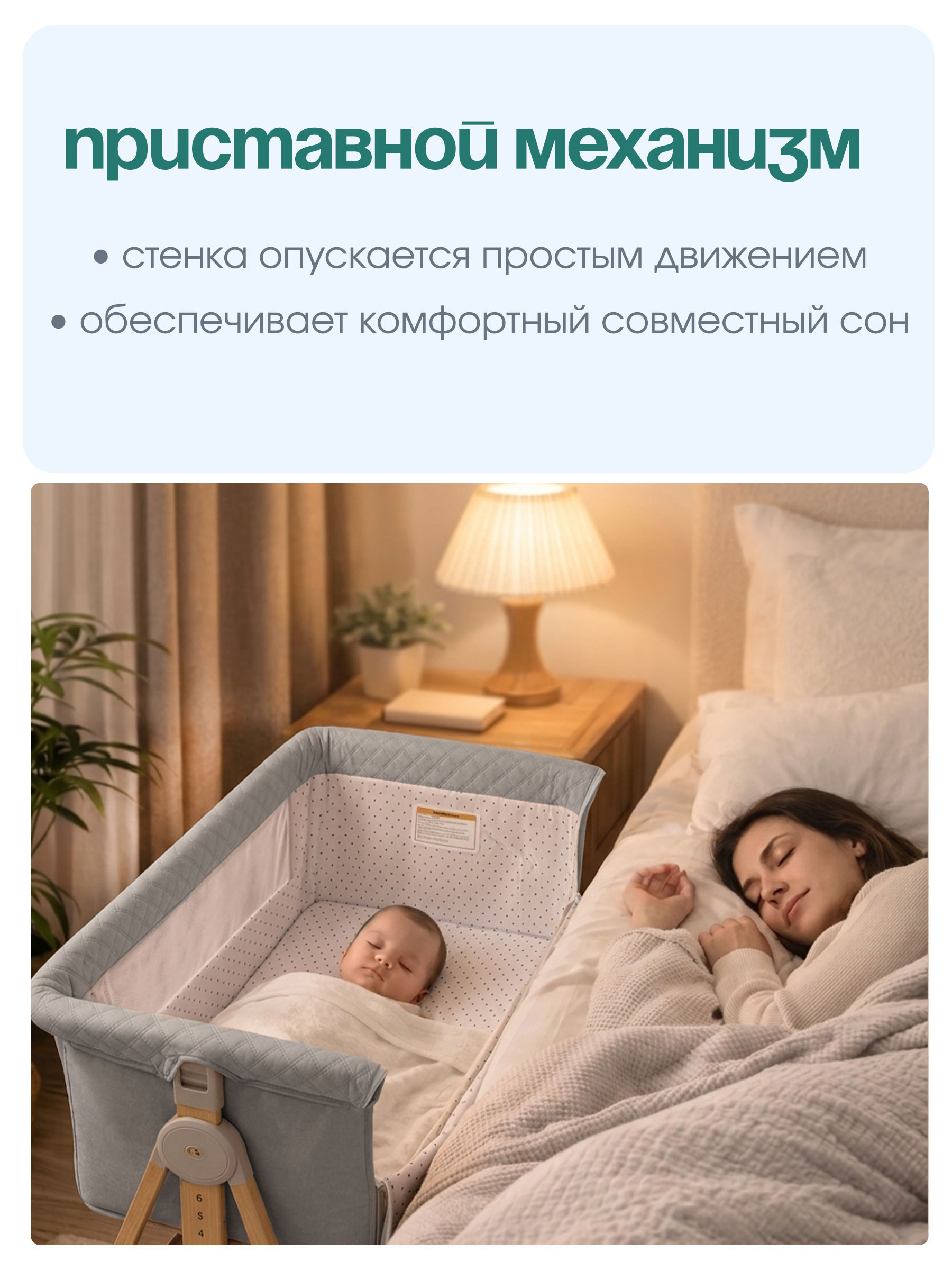 Детская кроватка CINLANKIDS, без маятника (серый) - фото 8