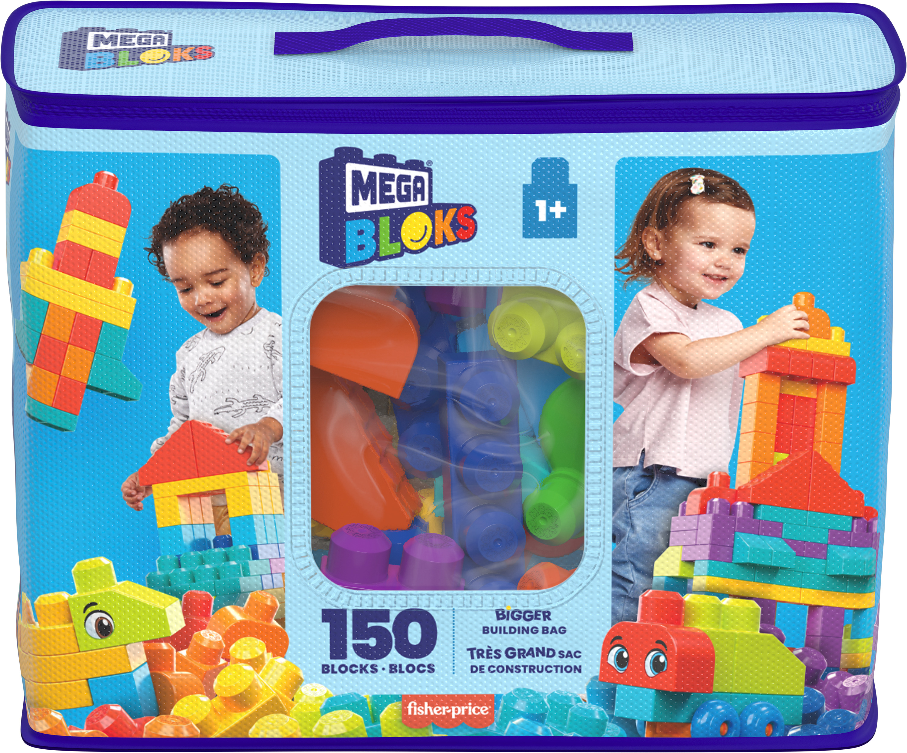 Конструктор Mega Bloks Bigger Building Bag 150 дет. - фото 2