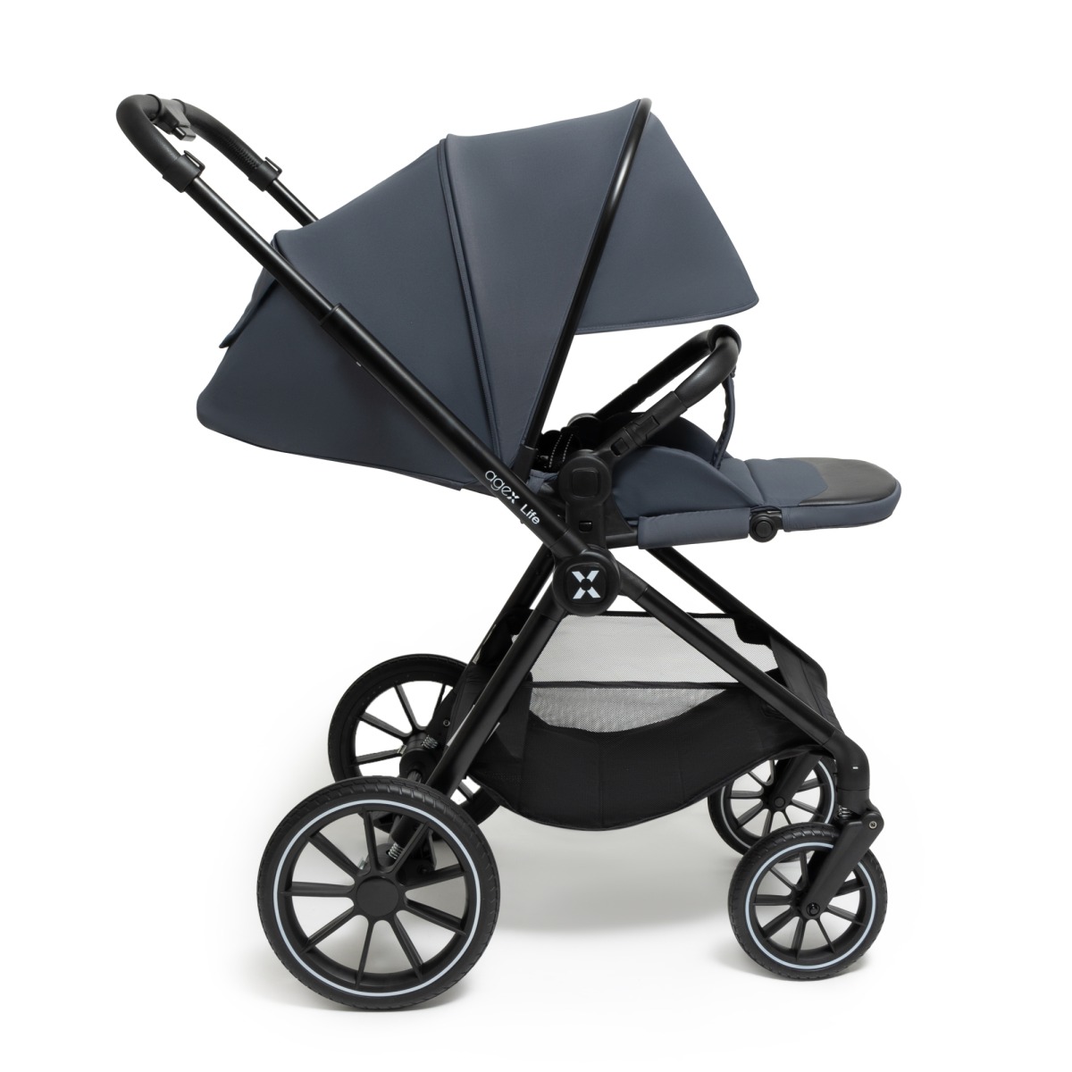 Коляска 2в1 agex Life grey серый - фото 9