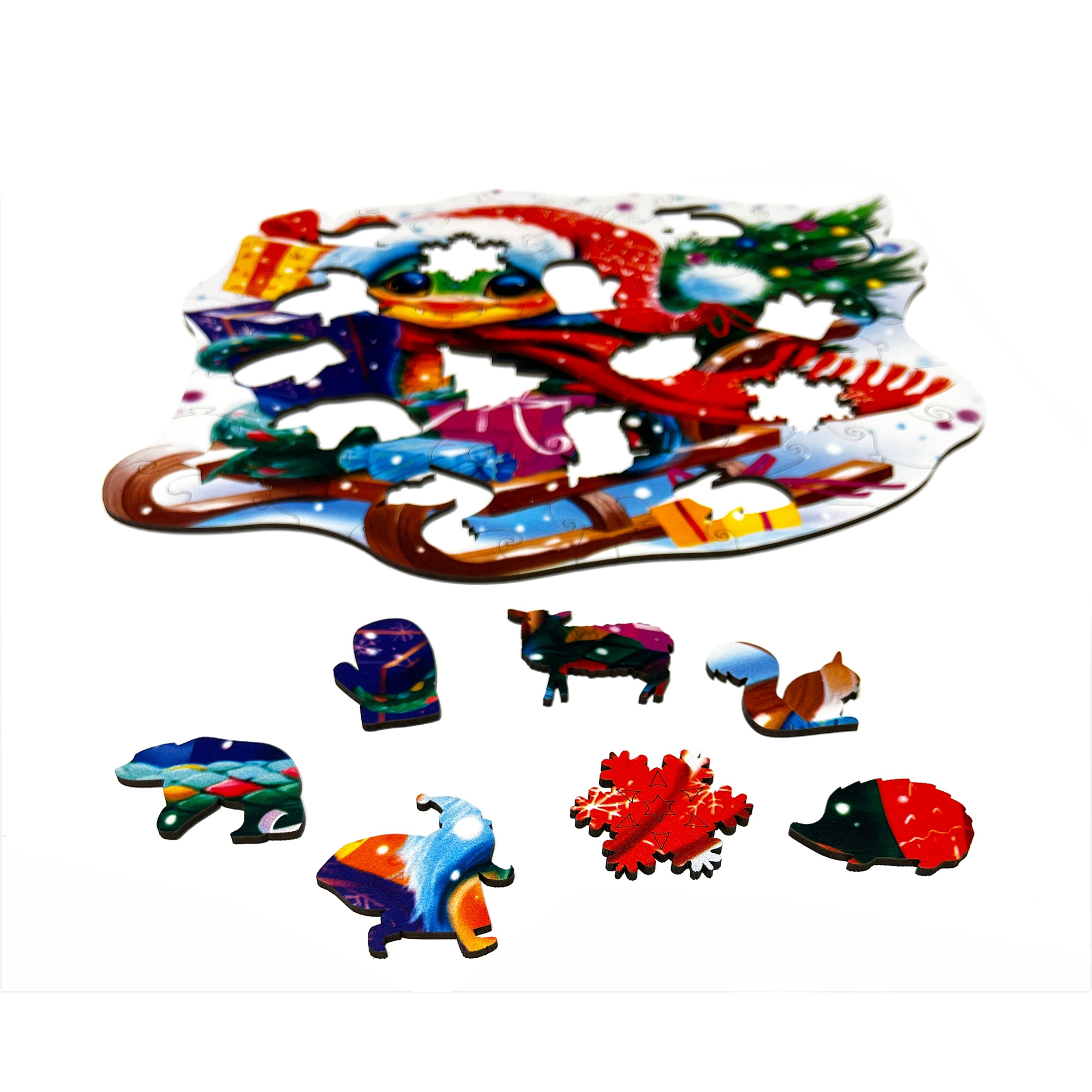 Пазл 1TOY Змея на санках деревянный - фото 5