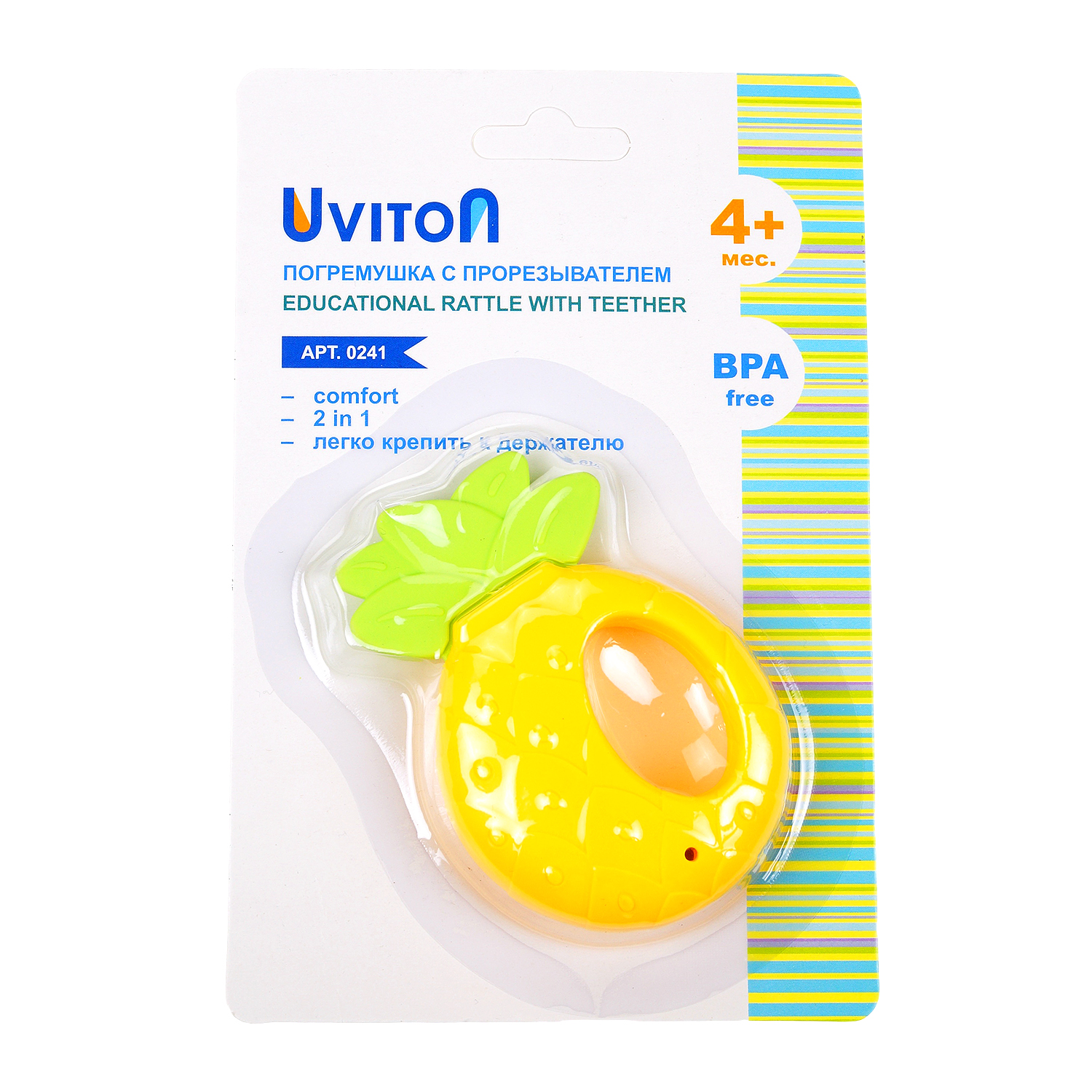 Игрушка Uviton погремушка Ананас в ассортименте - фото 7