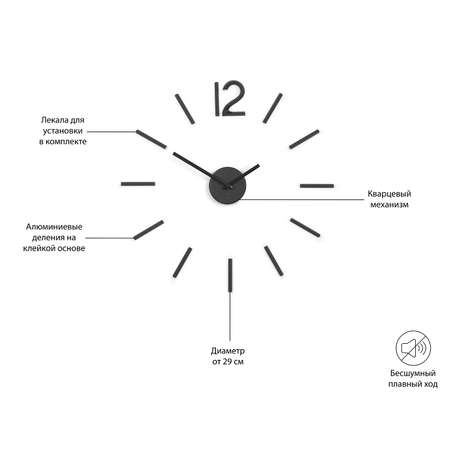 Часы настенные Umbra черные