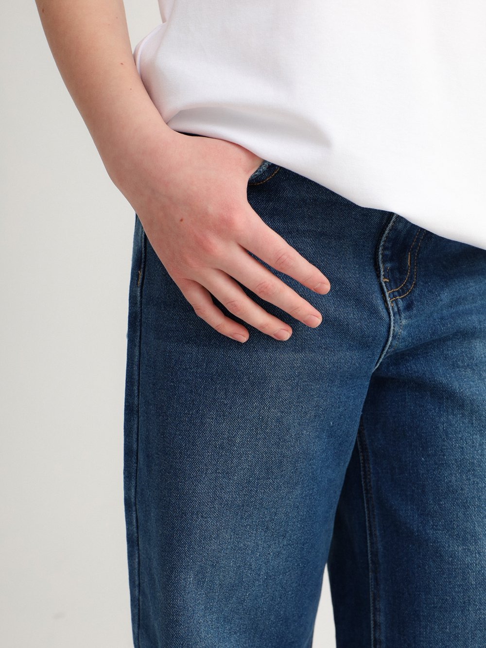 Джинсы MINIDINO G-DN-Jns-022-0/0Джинсы-трубы стрейч темно-синий - фото 6