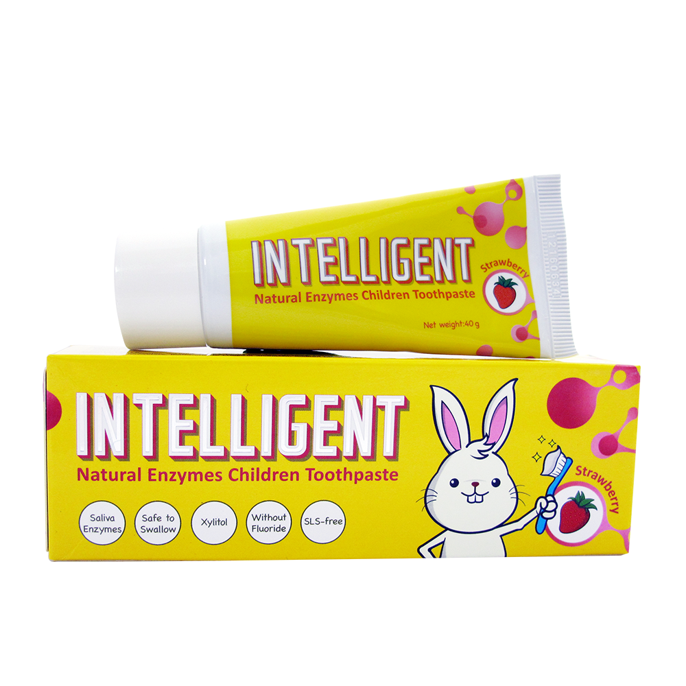 Зубная паста INTELLIGENT без фтора клубника - фото 1