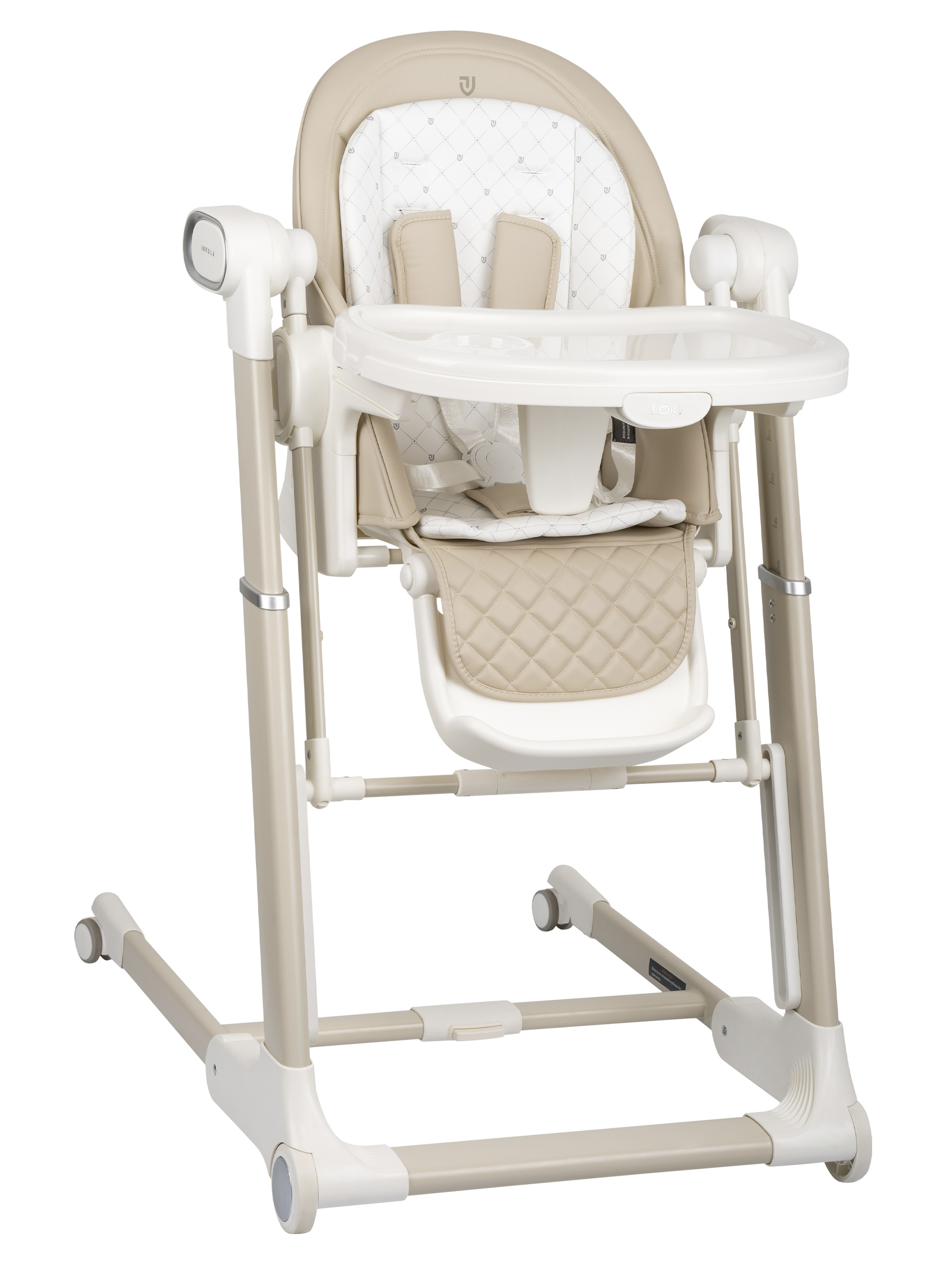 Изображение товара Стульчик для кормления JOVOLA Loki с функцией электрокачели бежевый