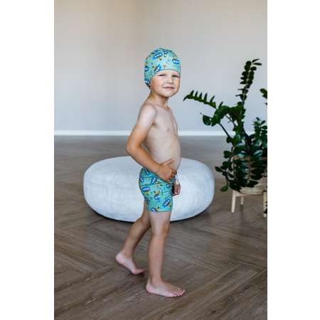 Шапочка для плавания Мамин Я Батискафы размер 3-6 лет