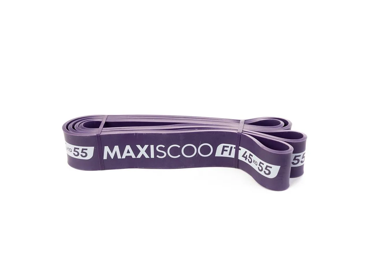 Эспандер ленточный MAXISCOO FIT 45–55 кг, фиолетовый - фото 2