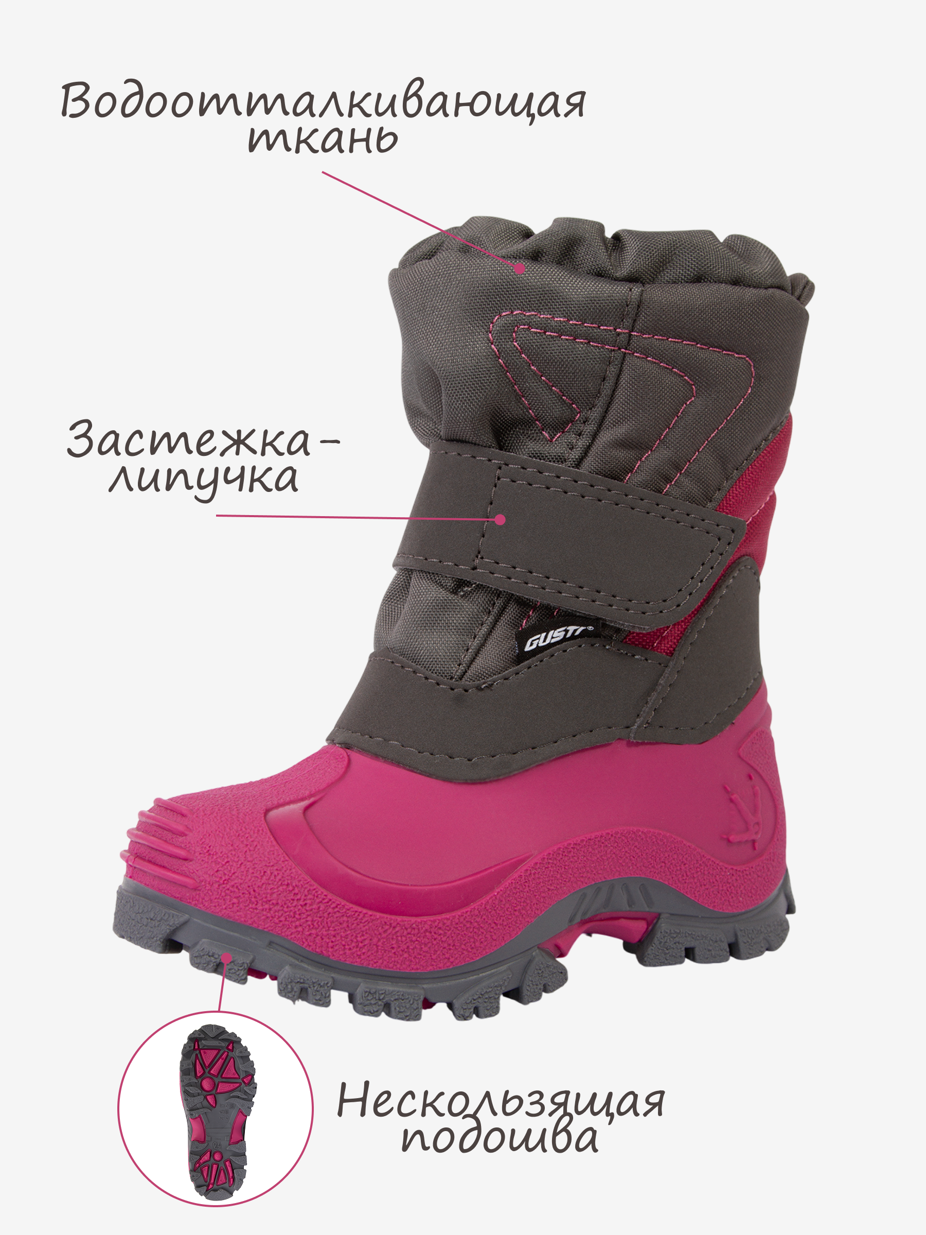 Сноубутсы GUSTI F097060GUS01221335 - фото 3