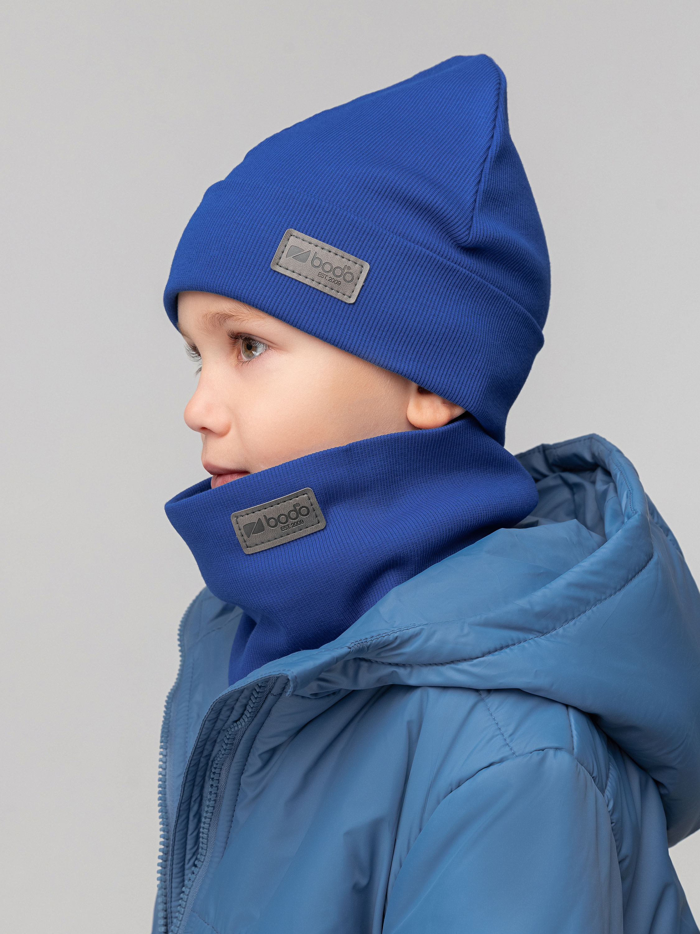 Шапка и снуд Bodo 13-201MU_синий - фото 3