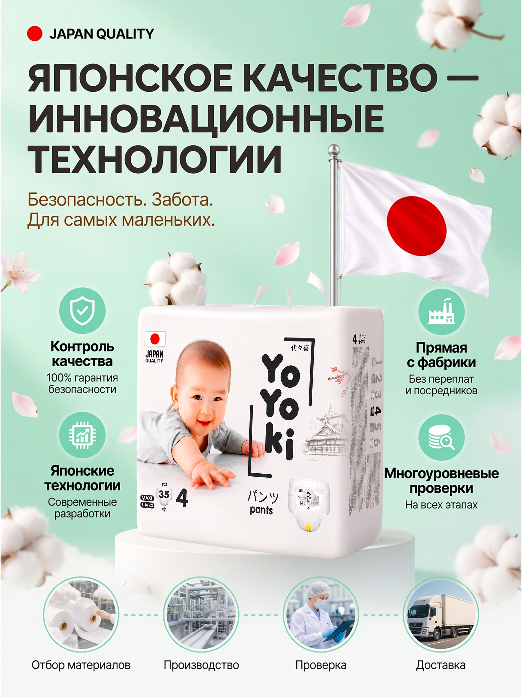Трусики Yoyoki 4 (7-14) 35 шт. - фото 6