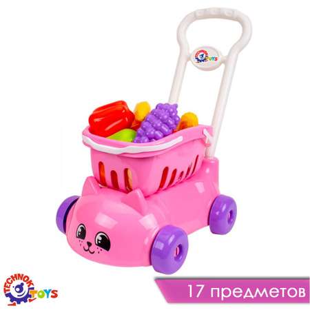 Игровой набор Технок продукты, тележки и корзинки