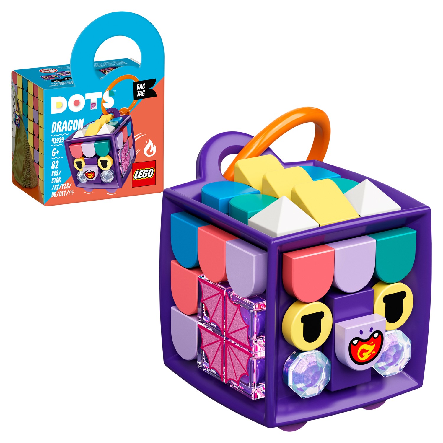 Конструктор LEGO DOTS Брелок для сумки Дракон - фото 1