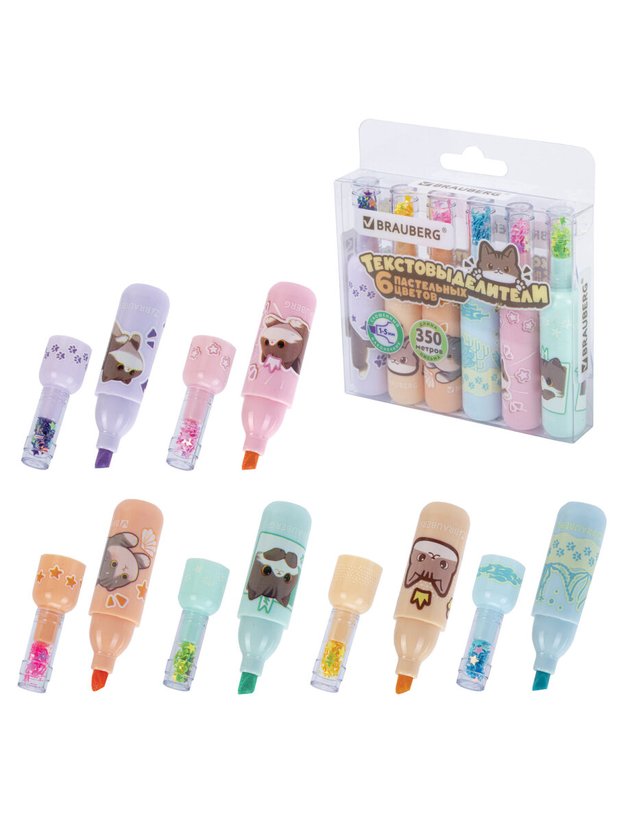 Текстовыделители Brauberg 6 шт. - фото 2