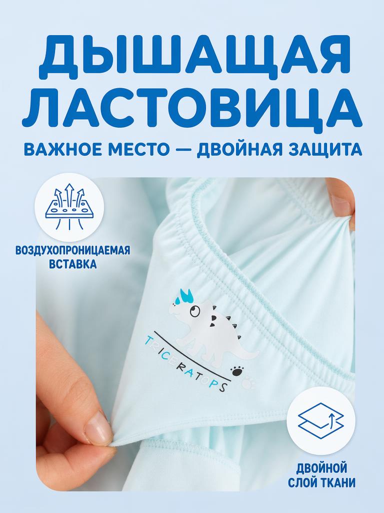 Трусы 5 шт Bambooland Pantie-bluedino - фото 3