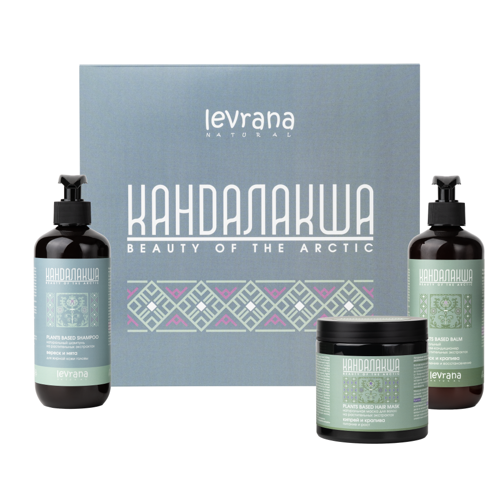 Набор levrana для волос для жирной кожи шампунь, бальзам, маска - фото 1
