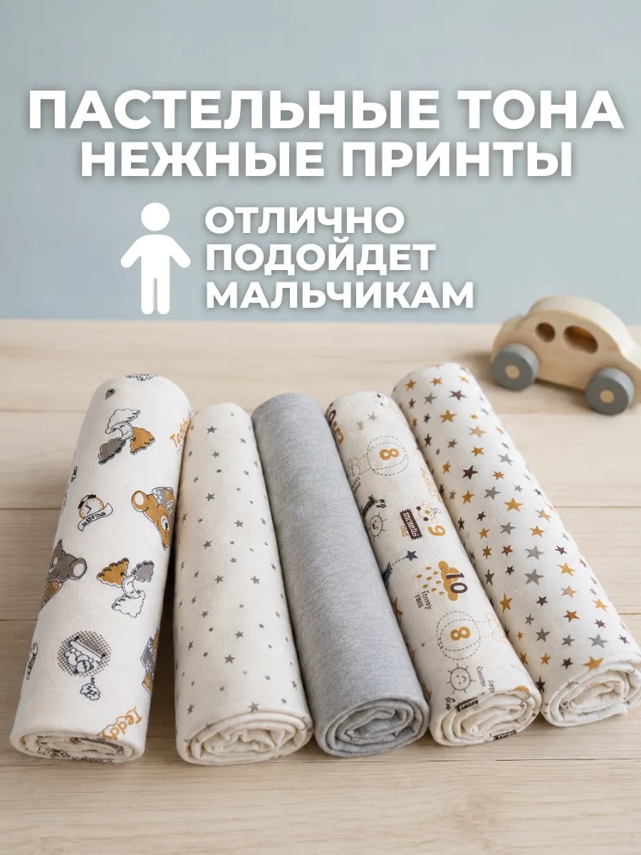 Пелёнка Bestroni 90х100 см 5 шт. - фото 10