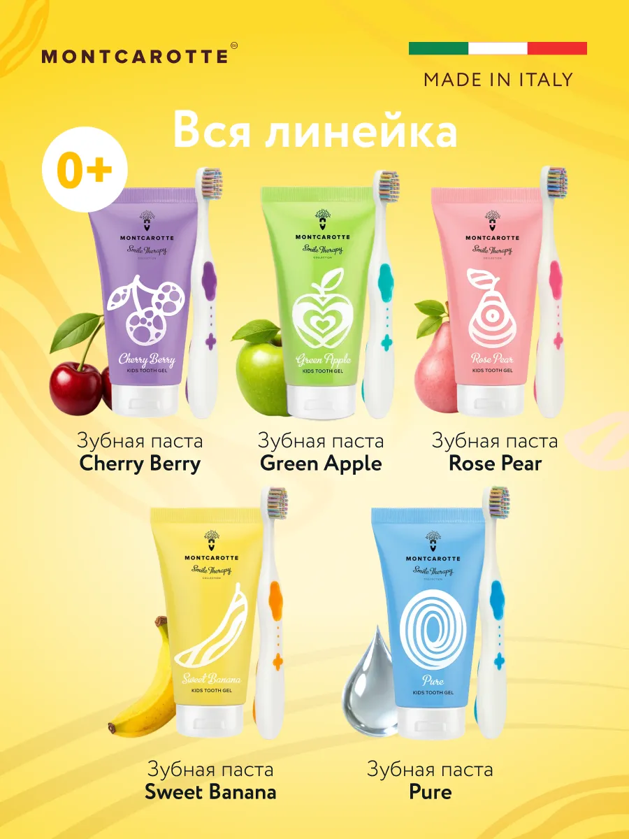Зубная паста Montcarotte с фтором Сладкий банан - фото 6