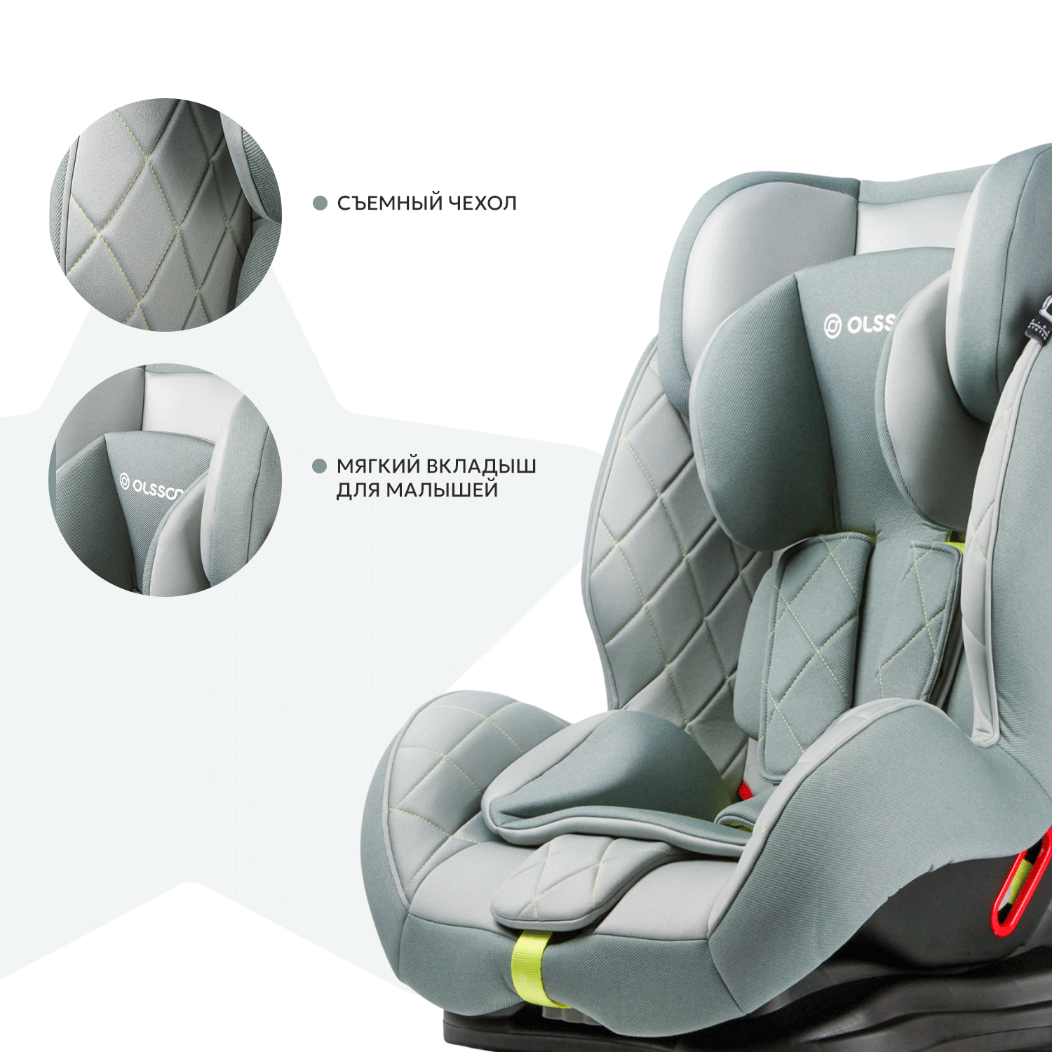 Автокресло Olsson Voyager Fix Grey Sport Edition Isofix 1/2/3 (9-36 кг) - фото 4