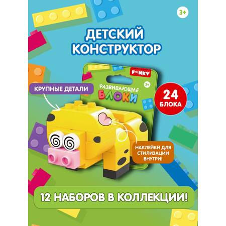 Конструктор Funky Toys Свинка блочный