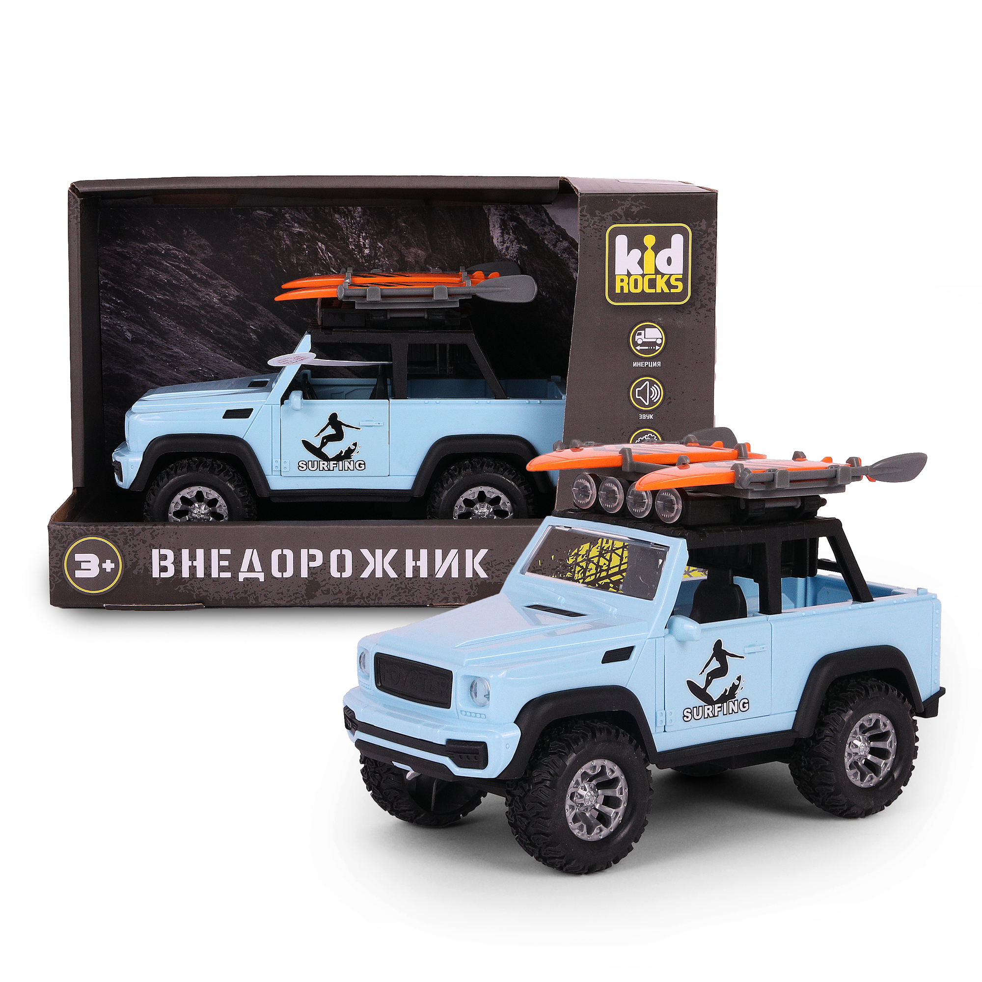 Автомобиль Kid Rocks внедорожник со светом и звуком 1:18 AB-2138 - фото 5